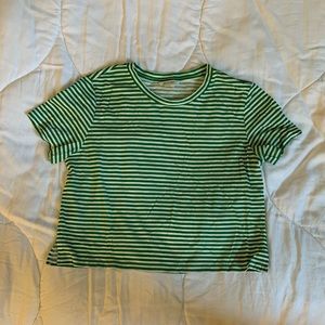 Striped cropped t shirt